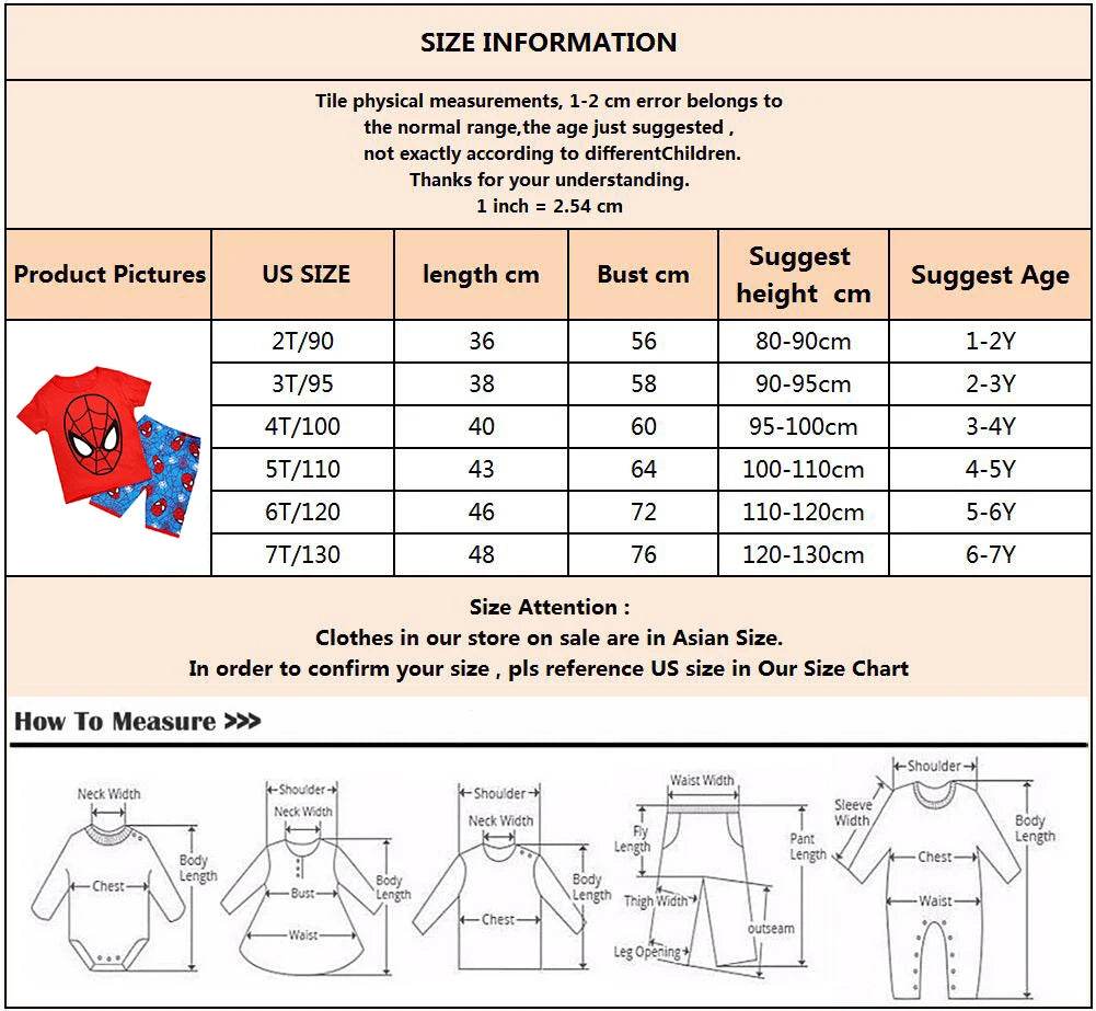 Ensemble Pyjama pour Enfant Spiderman Araignée